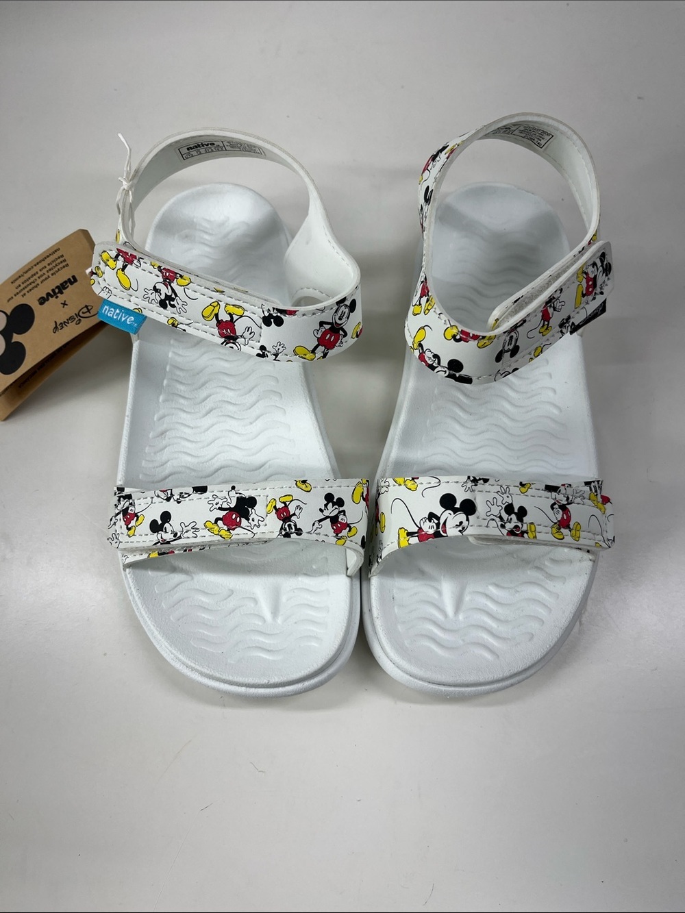 NWT Native x Disney Kids Mickey-All-Over Print Charley Sandal Size C 13